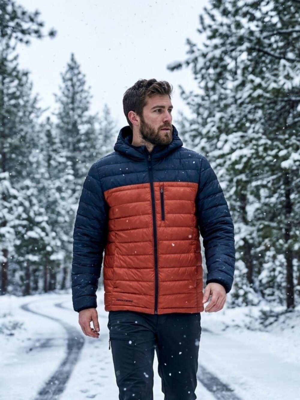 Skechers Men's Insulated Down Lightweight Jacket with Hood